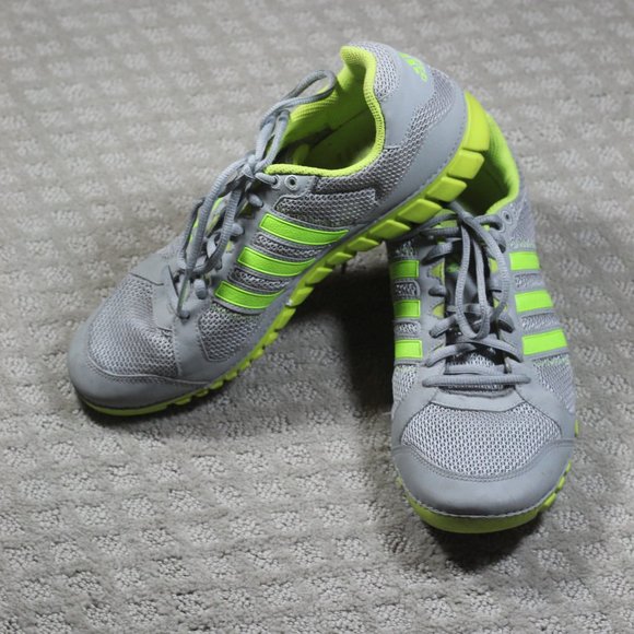 Adidas Men's Size 8 Grey & Green Training Shoes - Picture 1 of 6